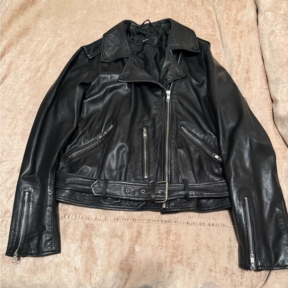 Quince leather biker jacket - Picture 2 of 5